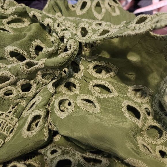 JOHNNY WAS Lalla green eyelet tunic sz Small - Picture 6 of 6